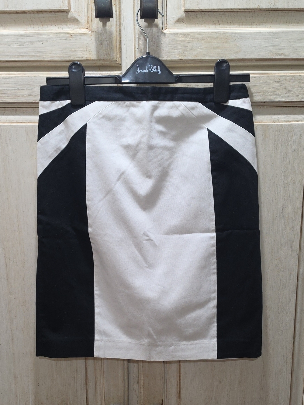 Vintage Express black and white colorblock pencil skirt Y2k